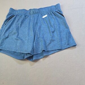 Liberty Pro Mens Athletic Training Shorts Blue Heathered XL Zipper Pockets